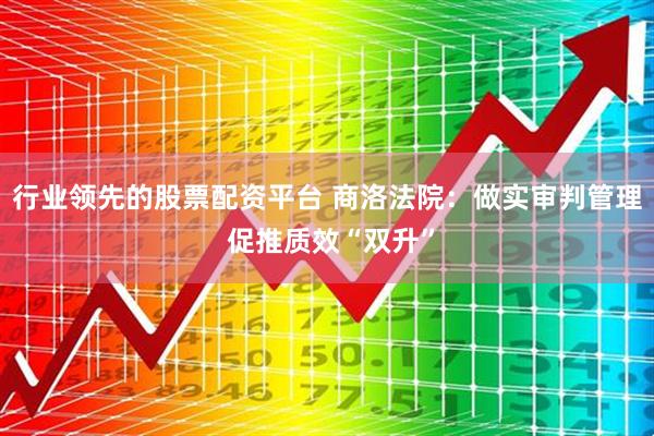 行业领先的股票配资平台 商洛法院：做实审判管理 促推质效“双升”