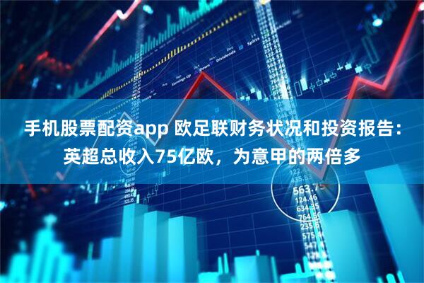 手机股票配资app 欧足联财务状况和投资报告：英超总收入75亿欧，为意甲的两倍多