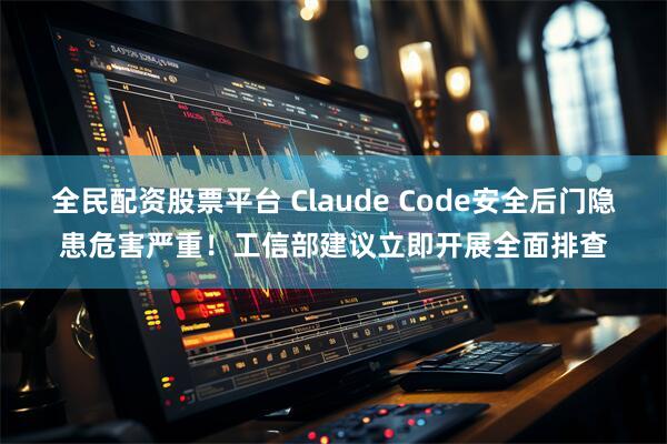 全民配资股票平台 Claude Code安全后门隐患危害严重！工信部建议立即开展全面排查
